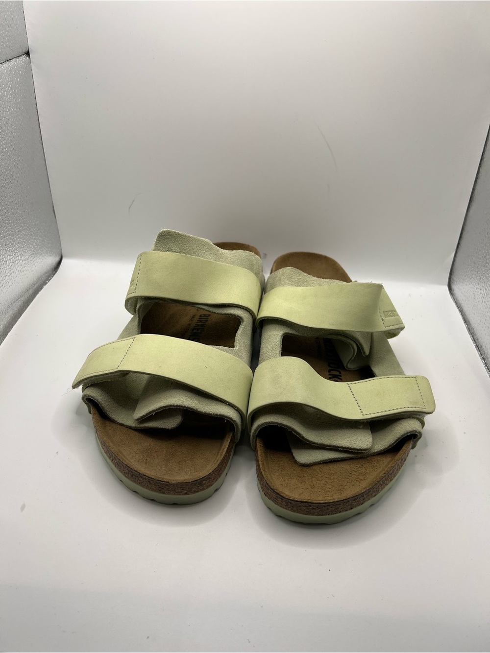 Birkenstock Arizona Suede Sandals - Pale Green - Picture 6 of 14